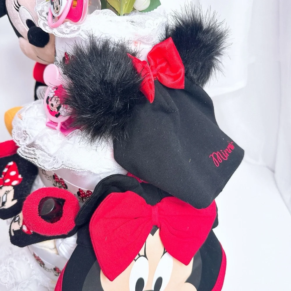 Minnie Mouse Diaper Cake, Baby Shower Gift